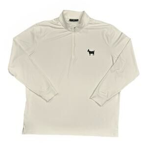 Goated Golf 1/4 Zip Long Sleeve Shirt Men’s Size 3XL White Layering Casual